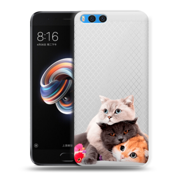 Силиконовый чехол на Xiaomi Mi Note 3 с принтом Кошки Силиконовый чехол на Xiaomi Mi Note 3 с принтом Кошки