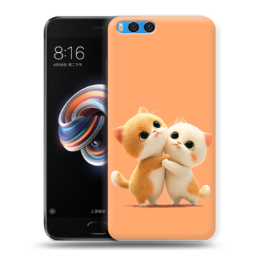 Силиконовый чехол на Xiaomi Mi Note 3 с принтом Милые котики Силиконовый чехол на Xiaomi Mi Note 3 с принтом Милые котики