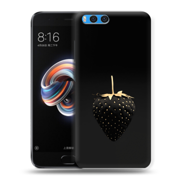 Силиконовый чехол на Xiaomi Mi Note 3 с принтом Черная клубника Силиконовый чехол на Xiaomi Mi Note 3 с принтом Черная клубника