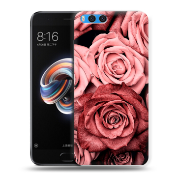 Силиконовый чехол на Xiaomi Mi Note 3 с принтом Цветы розы Силиконовый чехол на Xiaomi Mi Note 3 с принтом Цветы розы