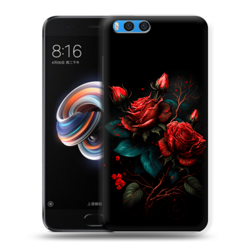 Силиконовый чехол на Xiaomi Mi Note 3 с принтом Розы красные Силиконовый чехол на Xiaomi Mi Note 3 с принтом Розы красные