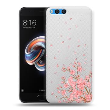 Силиконовый чехол на Xiaomi Mi Note 3 с принтом Ветка сакуры