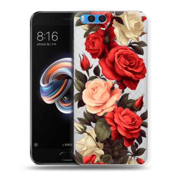 Силиконовый чехол на Xiaomi Mi Note 3 с принтом Розы