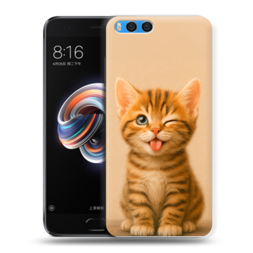 Силиконовый чехол на Xiaomi Mi Note 3 с принтом котенок