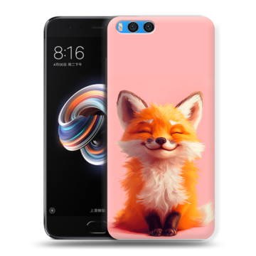 Силиконовый чехол на Xiaomi Mi Note 3 с принтом милая лиса