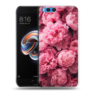 Силиконовый чехол на Xiaomi Mi Note 3 с принтом цветы пионы