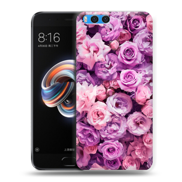 Силиконовый чехол на Xiaomi Mi Note 3 с принтом лавандовые розы