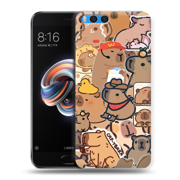 Силиконовый чехол на Xiaomi Mi Note 3 с принтом капибара Силиконовый чехол на Xiaomi Mi Note 3 с принтом капибара