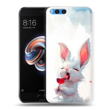Силиконовый чехол на Xiaomi Mi Note 3 с принтом кролик зайчик