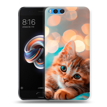 Силиконовый чехол на Xiaomi Mi Note 3 с принтом котик Силиконовый чехол на Xiaomi Mi Note 3 с принтом котик