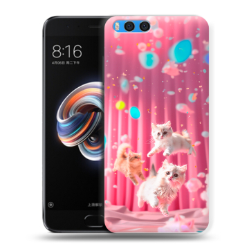 Силиконовый чехол на Xiaomi Mi Note 3 с принтом милые котики