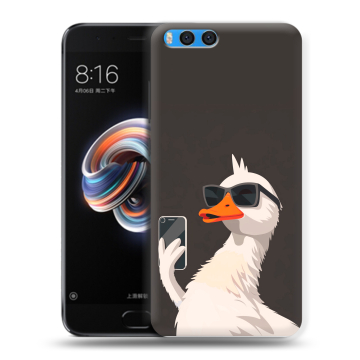 Силиконовый чехол на Xiaomi Mi Note 3 с принтом утка в очках
