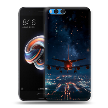 Силиконовый чехол на Xiaomi Mi Note 3 с принтом самолет