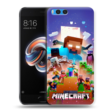 Силиконовый чехол на Xiaomi Mi Note 3 с принтом Майнкрафт Minecraft