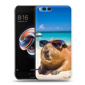 Силиконовый чехол на Xiaomi Mi Note 3 с принтом Капибара Силиконовый чехол на Xiaomi Mi Note 3 с принтом Капибара