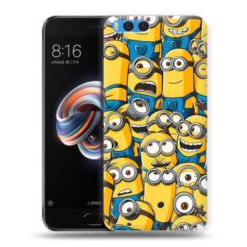 Силиконовый чехол на Xiaomi Mi Note 3 с принтом Миньоны