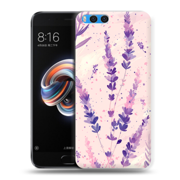Силиконовый чехол на Xiaomi Mi Note 3 с принтом цветы лаванда
