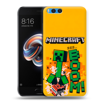 Силиконовый чехол на Xiaomi Mi Note 3 с принтом Майнкрафт Minecraft