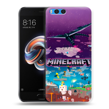Силиконовый чехол на Xiaomi Mi Note 3 с принтом Майнкрафт Minecraft