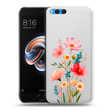 Силиконовый чехол на Xiaomi Mi Note 3 с принтом Цветы
