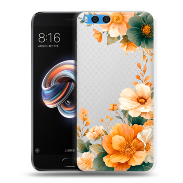 Силиконовый чехол на Xiaomi Mi Note 3 с принтом Цветы принт