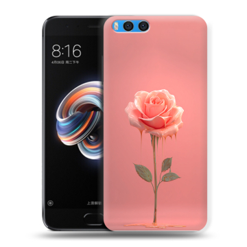 Силиконовый чехол на Xiaomi Mi Note 3 с принтом Розовая роза