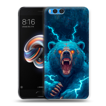 Силиконовый чехол на Xiaomi Mi Note 3 с принтом Медведь