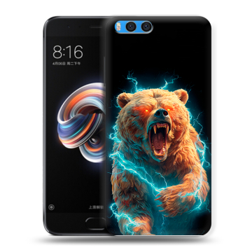 Силиконовый чехол на Xiaomi Mi Note 3 с принтом Медведь