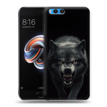 Силиконовый чехол на Xiaomi Mi Note 3 с принтом Волк