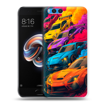 Силиконовый чехол на Xiaomi Mi Note 3 с принтом Тачки