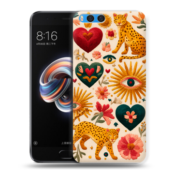 Силиконовый чехол на Xiaomi Mi Note 3 с принтом Модный принт