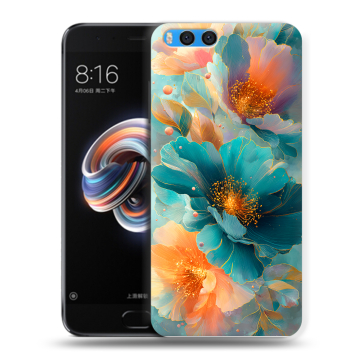 Силиконовый чехол на Xiaomi Mi Note 3 с принтом Цветы