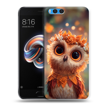 Силиконовый чехол на Xiaomi Mi Note 3 с принтом Милая сова
