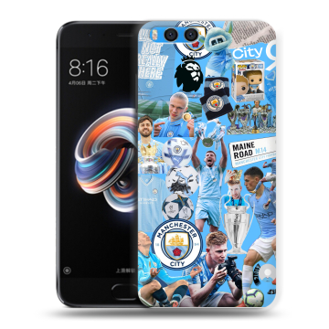 Силиконовый чехол на Xiaomi Mi Note 3 с принтом Man City Манчестер Сити