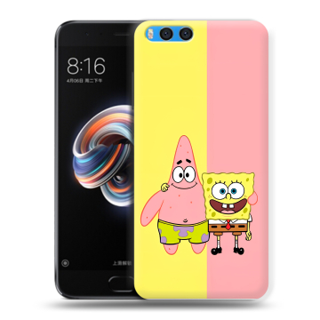 Силиконовый чехол на Xiaomi Mi Note 3 с принтом Спанч боб Спанчбоб