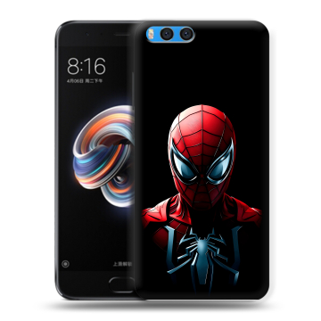 Силиконовый чехол на Xiaomi Mi Note 3 с принтом Spiderman Человек паук Силиконовый чехол на Xiaomi Mi Note 3 с принтом Spiderman Человек паук