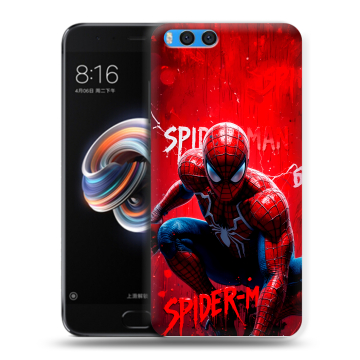 Силиконовый чехол на Xiaomi Mi Note 3 с принтом Spiderman Человек паук