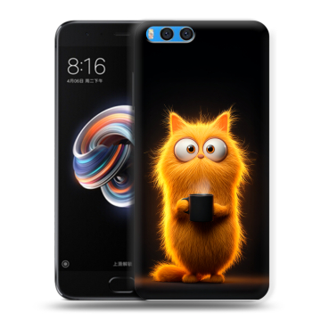 Силиконовый чехол на Xiaomi Mi Note 3 с принтом Смешной кот