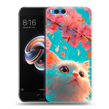 Силиконовый чехол на Xiaomi Mi Note 3 с принтом Красивый кот