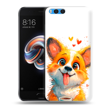 Силиконовый чехол на Xiaomi Mi Note 3 с принтом корги