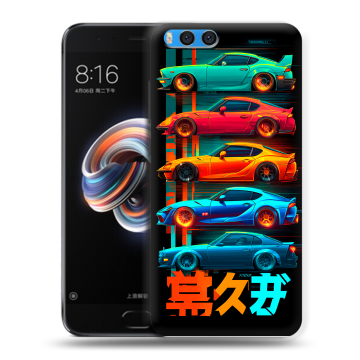 Силиконовый чехол на Xiaomi Mi Note 3 с принтом машины тачки