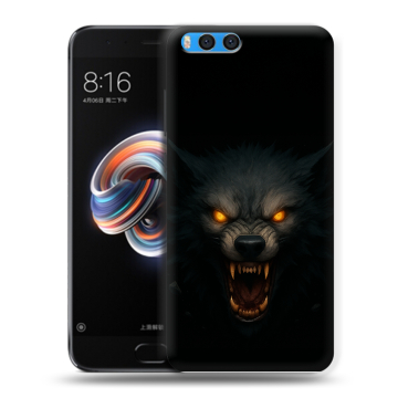 Силиконовый чехол на Xiaomi Mi Note 3 с принтом Волк