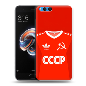 Силиконовый чехол на Xiaomi Mi Note 3 с принтом Флаг Герб СССР
