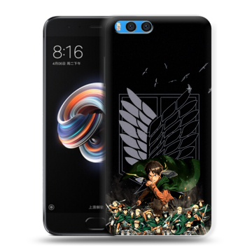 Силиконовый чехол на Xiaomi Mi Note 3 с принтом Атака титанов