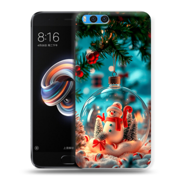 Силиконовый чехол на Xiaomi Mi Note 3 с принтом Новый год