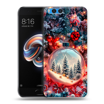 Силиконовый чехол на Xiaomi Mi Note 3 с принтом Новый год