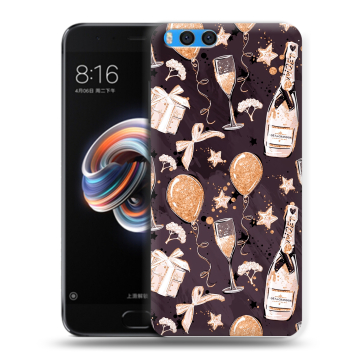 Силиконовый чехол на Xiaomi Mi Note 3 с принтом Новый год