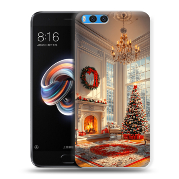 Силиконовый чехол на Xiaomi Mi Note 3 с принтом Новый год
