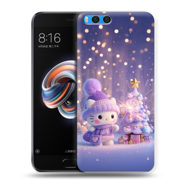 Силиконовый чехол на Xiaomi Mi Note 3 с принтом Новый год