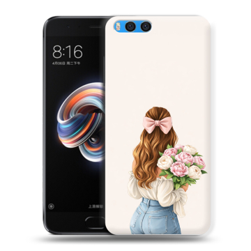 Силиконовый чехол на Xiaomi Mi Note 3 с принтом женский